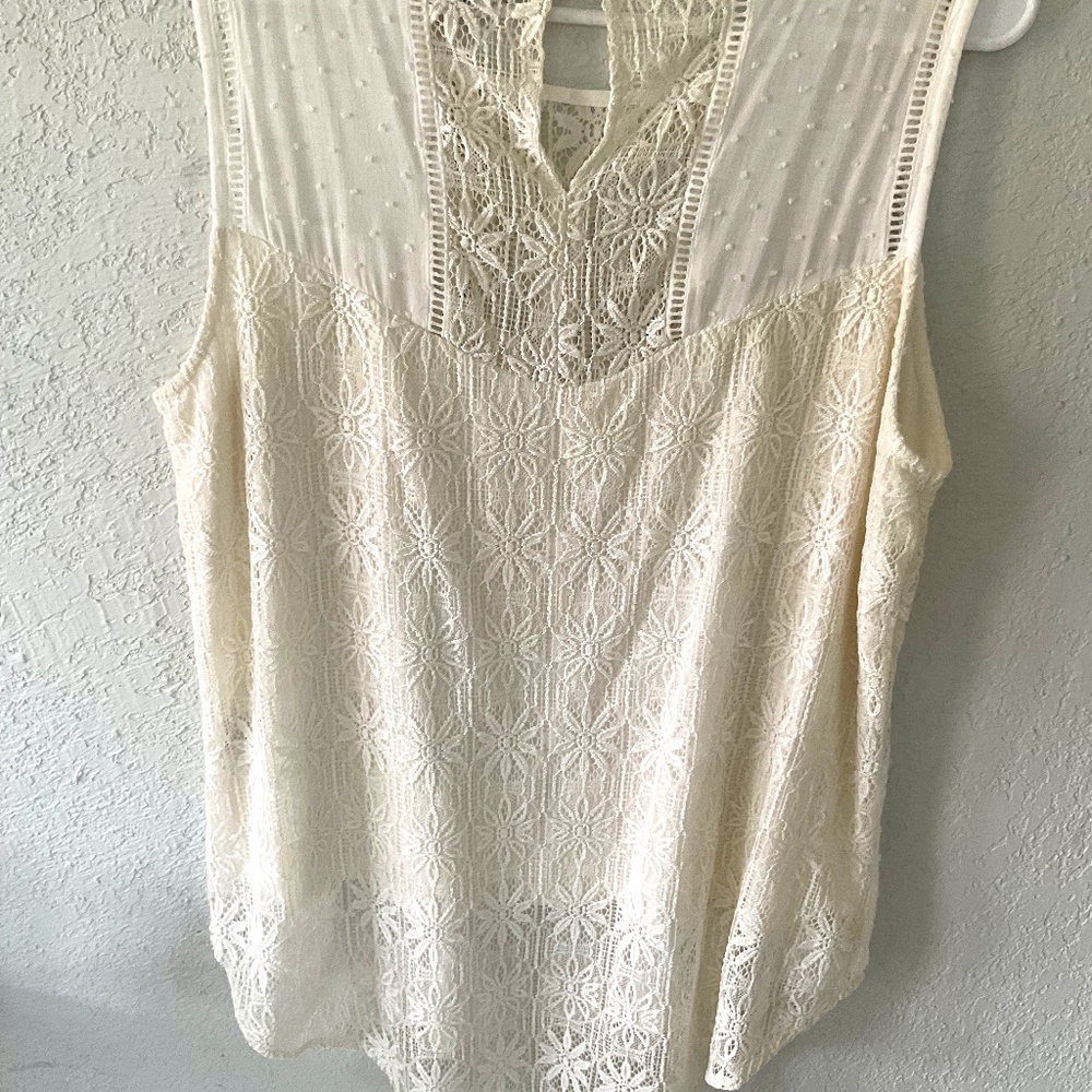 Lee Ivory Tunic Top xl